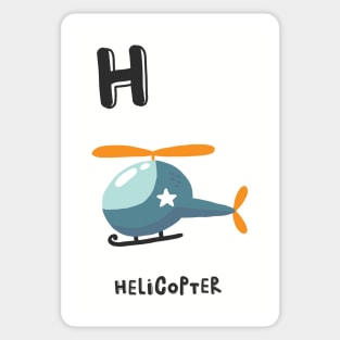 H is Helicopter Sticker